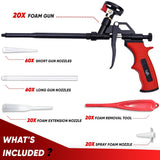 Professional Expanding Foam Spray Gun, 20 Insulation Guns + 180 Extenders