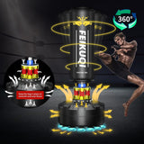 Punching Adult 70in, Feikuqi 205lbs Boxing Bag with Stand , Shock Absorber, Suction Cup Base, Punching, Standing Kickboxing Bag for Home Office Gym (with Gloves)