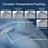 Smart Bidet Toilet Seat with Remote, Adjustable Heated Seat&Air Dryer, Endless Instant Warm Water, Multiple Spray Modes, Stainless Steel Nozzle, Soft Close, Deodorizer, 3D Curved, Elongated(NKH3101)
