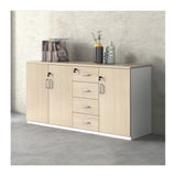 b89PvQuQt Office Cabinet Filing Cabinet Wooden Storage Three Doors with Four Cabinets Data 1.6 Meter Office Lockable