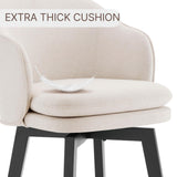 Counter Height Barstools 26 inch Upholstered Swivel Bar Stools with Back