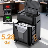 100-Sheet Auto Feed Paper Shredder with Wheels – High-Capacity, Quiet, Cross-Cut for Home & Office