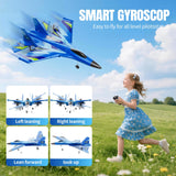 Tubokoro Foam RC Plane for Kids Adults Beginner, Remote Control Airplane RC Jet Helicopter Plane for Kids Adults with 3 Batteries, 2.4GHz Remote Control Fighter Toys with Gyro Stabilizer Easy to Fly
