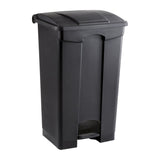 Safco Step-On Indoor Plastic Trash Can for Home & Commercial Use, Hands-Free Disposal, 23 Gallon, Black Safco
