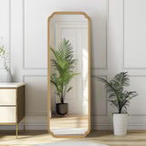 WallBeyond Full Length Mirror Wall Mounted 65"x22", Rustic Wooden Frame Floor Mirror, Large Full Body Mirror for Bedroom, Leaning or Hanging Against Wall (Natural Solid Wood)