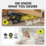 ZIWWVY- Mini Twist Stepper with Resistance Bands and Mat, Stepper Machine with 330LBS Weight Capacity, Stepper for Men and Women Full Body Workout, Adjustable Step Height, Smooth and Quiet