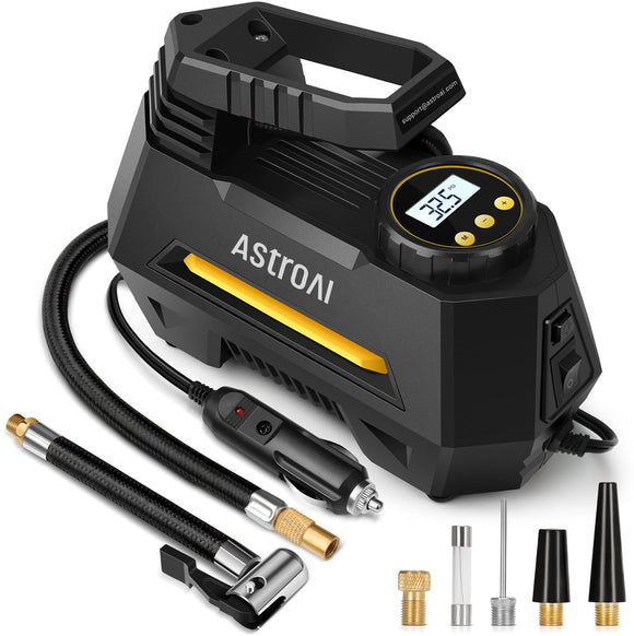 AstroAI Tire Inflator Portable Air Compressor Tire Air Pump for Car Tires - Car Accessories, 12V DC Auto Pump AstroAI