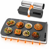 Natiro Warming Mat for Food Extra Large 36x16 Inch 500W, Food Warming Mat for Countertop, Includes Insulated Mat, Roll-Up Silicone, 1-6H Timer, Child Lock
