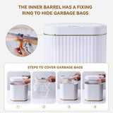 ELPHECO Bathroom Trash Can with lid 2.5 Gallon Waterproof Motion Sensor Wastebasket