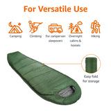 Amazon Basics Sleeping Bag for Adults, Mummy Style, Cold Weather, Olive Green Amazon Basics