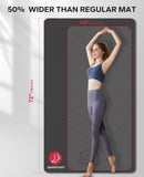 Extra Large Yoga Mat - 72"x48"x8mm (1/3 inch), Non-Slip, Durable, Eco-Friendly, Thick Wide Exercise Mat for Home Workouts, Yoga, Pilates, Stretching, Meditation (Barefoot Exercise)