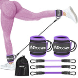 HOXWC Ankle Resistance Bands, Ankle Bands with Cuffs for Working Out, Exercise Bands for Butt Lift, Training Workout for Kickbacks Hip Gluteus Training Exercises