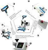 Sublimation Heat Press Machine for Blank Pens, Manual Pen Printing Machine with 360° Rotating Swing-Away Arm, Digital Temp Control (180-200°C), 25-Second Transfer, 220V 200W for Custom Gifts & Busines
