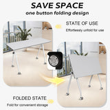 4 Pack Folding White Training Tables with Wheels,Conference Table,47.2in