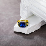 Oseew 2027 Men Personalized Graduation Class Ring High School (Yellow Gold)