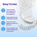 Retainer Brite - Retainer Cleaner Tablets for Invisalign, Mouth Guard Cleaner, Night Guard Cleaning and More. Cleaning Tablets for Ultrasonic Cleaners. 120 Tablets - 4 Month Supply. Made in USA