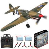 ANBURI RC Plane 4-CH RC Airplane – RC Airplane Ready to Fly Upgrade P-40 Warhawk Remote Control Airplanes for Beginners Adult with Beginners with Xpilot Stabilization System