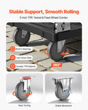 Platform Truck Push Cart Dolly, 1000LBS Heavy Duty Folding Platform Truck with 360° Swivel Wheels, Flat Bed Cart with Space Saving Push