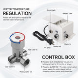 Touchless Bathroom Sink Faucet Automatic Motion Sensor Hands Free Faucet with Hole Cover Plate Water Valve,Commercial Solid Brass Faucet,1 Hole or 3 Hole,Brushed Nickel