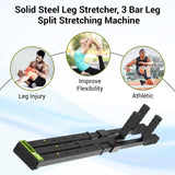 Premium 3-Bar Leg Stretcher Device | Adjustable Flexibility Equipment for Ballet, Yoga, Martial Arts & Home Gym | Stainless Steel | Non-Slip Handles | Adjustable & Portable M PAIN MANAGEMENT TECHNOLOGIES