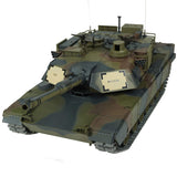 Heng Long Modified Edition 1/16 2.4ghz Remote Control US M1A2 Abrams Tank Camouflage Color(360-Degree Rotating Turret)(Steel Gear Gearbox)(3800mah Battery)(Metal Tracks &Sprocket Wheel & Idle Wheel)