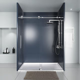 DELAVIN Frameless Shower Door, 56-60"W x 75"H Adjustable Glass Shower Door