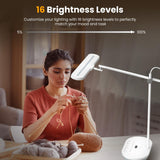 Newkana LED Desk Lamp for Home Office, Eye-Caring Bright Desk Light for Crafting, Architectural Work & Kids Studying, Multi-Angle Adjustable, Dimmable Full Spectrum with Touch & Gesture Control Newkana