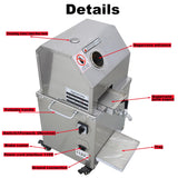 Sugar Cane Juicer Electric Sugarcane Press Vertical Sugar Cane Ginger Press Juicer Sugarcane Juice Extractor 3 Stainless Steel Rollers Juice Press Machine 300Kg/H with 2 Knives 110V HQHAOTWU