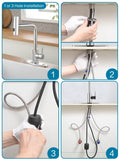 Kitchen Faucets with Pull Down Sprayer,Waterfall Kitchen Sink Faucet,Commercial Utility Stainless Steel Kitchen Faucets,Single Handle Kitchen Sink Faucet with Pull Down Sprayer for 3 Function