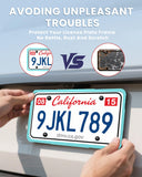 2 Pack Silicone License Plate Frames Black, Car Plate Frame Holder, Universal US Front & Rear Truck Frame Protector Mounting Kit Accessories, Rust Proof, Rattle Proof, Weather Proof