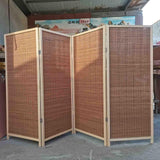 Japanese Folding Room Divider 5 Panel 2ft6ft Freestanding Wood for Home Office Hallway Entryway & Functal Divider