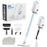 Steam Cleaner, 6 in1 Rotated Steam Mop Cleaner with 2 Modes, 2 Microfiber Pads, 400ML Removable Tank, 23FT Power Cable, Detachable Steam Mops for Floor, Laminate Floor, Tiles Cleaning (Sapphire Blue)