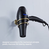 Metal Wall Mount Hair Dryer Rack Blow Dryer Holder for Bathroom Bedroom with Antique Finish