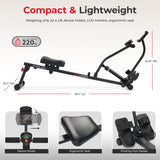 Sunny Health & Fitness Smart Compact Adjustable Rowing Machine, 12 Levels Adjustable Resistance, Complete Body Workout, Connect via Bluetooth with Exclusive SunnyFit App - SF-RW1205SMART Sunny Health & Fitness