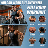 WHATAFIT Resistance Bands, Exercise Bands，Resistance Bands for Working Out, Work Out Bands with Handles for Men and Women Fitness, Strength Training Home Gym Equipment Blue 16PCS