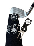 Premium Magnetic Golf Towel I Premium Golf Divot Repair Tool with Magnetic Ball Marker I Perfect Golf Gift