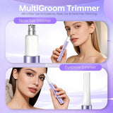 SleekSnip Nose & Eyebrow Hair Trimmer for Women, Facial Hair Shaver Perfect for Face, Ear Nose and Eyebrows Rechargeable