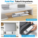 OMOTON LA10 360° Rotating Laptop Stand Riser Foldable for Desk, Silver