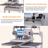 Auto Heat Press Machine, 110V 2000W Commercial Heat Transfer Machine