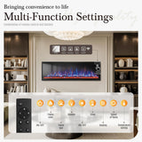 Sophia & William 60 Inch Electric Fireplace Wall Mounted, Fireplace Heater with Remote Control, Ultra Narrow Bezel for Living Room