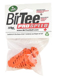 BirTee Golf Tees - PRO Speed Plus with Flexibility & Durability - 8 Pack. Indoor Golf Tees/Golf Simulator Tees/Winter Plastic Golf Tees (Orange)