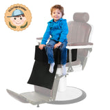 Artist hand Barber Booster Seat for Kids, Children Salon Chair Cushion, 6.5" Thick Toddler Booster Seat for Hair Cutting with Foot Protector, Black Synthetic Leather