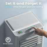 Air Choice Portable Air Conditioner, 10000 BTU Air Conditioner Portable for Room Up to 450 Sq.Ft, Remote Control, 24H Timer