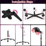 Hooded Hair Dryer, Professional Standing Hair Dryer with Time Settings, Touch Controls and 3 Temperature Modes, Sit Under Hair Dryer Bonnet, Height Adjustable Ionic Hooded Dryer for Home or Salon Use