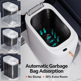 Bathroom Trash Can with Lid, 3.5 Gallon Slim Touchless Sensor Trash Can, Automatic Suction Smart Trash Can