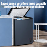 Cosanta 4.5 Cu. Ft. Small Chest Freezer, Top Door, Mini Deep Freezer,Metal, Freestanding with Removable Basket, for Home Kitchen Office (BLACK, 4.5Cu.ft)