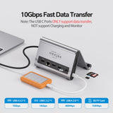 Pro Docking Station Dual Monitor 4K@60Hz for MacBook Pro/Air M3 Pro/M4/M5, PULWTOP USB C Docking Station Stand Laptop Dock with 2 HDMI, PD
