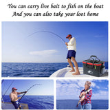 Fishing Bucket, 6Gallon/8Gallon/10Gallon Foldable,Live Fish Bait Container Multi-Functional,Outdoor Camping EVA Fishing Bag and Fish Protection Bucket