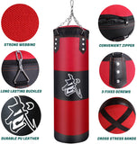 ZERUIDM Hanging Punching Bag Set Unfilled, Heavy Boxing Bag Kickboxing Bag for Adults Kids, Youth Boxing Set with Hand Wraps, Punching Bag Hangers, for MMA Muay Thai Karate Taekwondo Training ZERUIDM