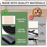 59.1’’ Extra Large Heated Dog House Outdoor for Winter, Insulated Dog Kennel with Metal Frame, Weatherproof Dog Shelter with Heating Pad and All-Around Insulated Liner for Large Breed Outside (Brown)
